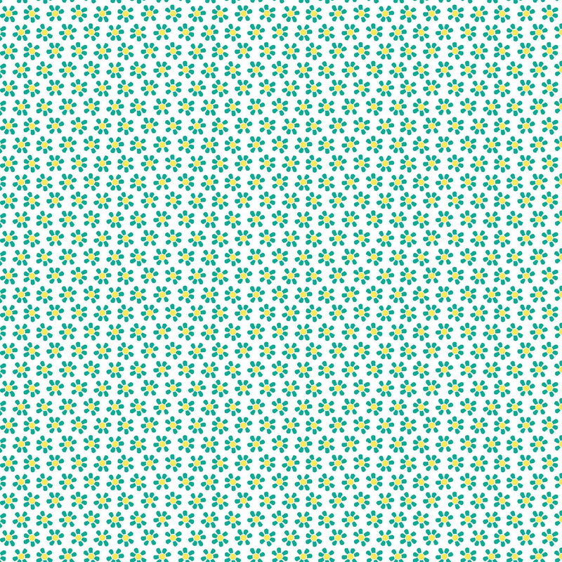 Chalk Garden Mini Daisy White/Turquoise