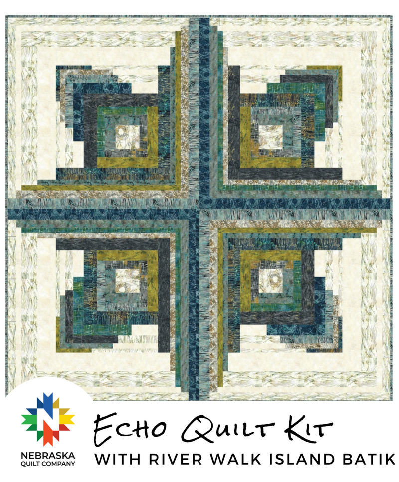 Echo Quilt Kit with River Walk by Island Batik