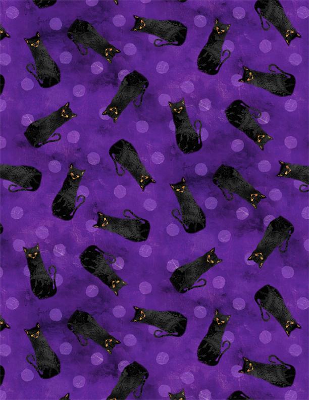 Frightful Night Cats Purple