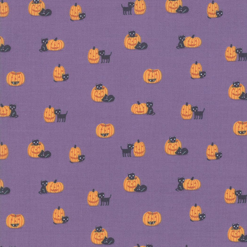 Ghouls Goodies Cats N Pumpkins Purple