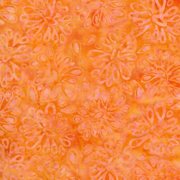 Island Batik Kismet Mixed Floral Tangerine