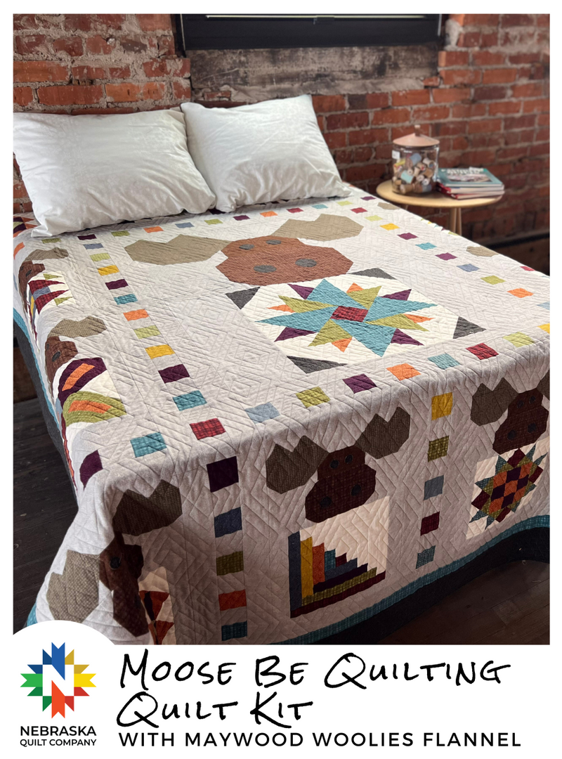 Moose Be Quilting Quilt Kit w/Woolies Flannel and Fusibles