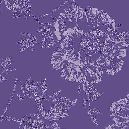 108" Wideback Shadow Flower Purple