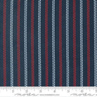 American Gatherings II StripesNavy - 49244 14 - Moda Fabrics - Nebraska Quilt Company - F04734