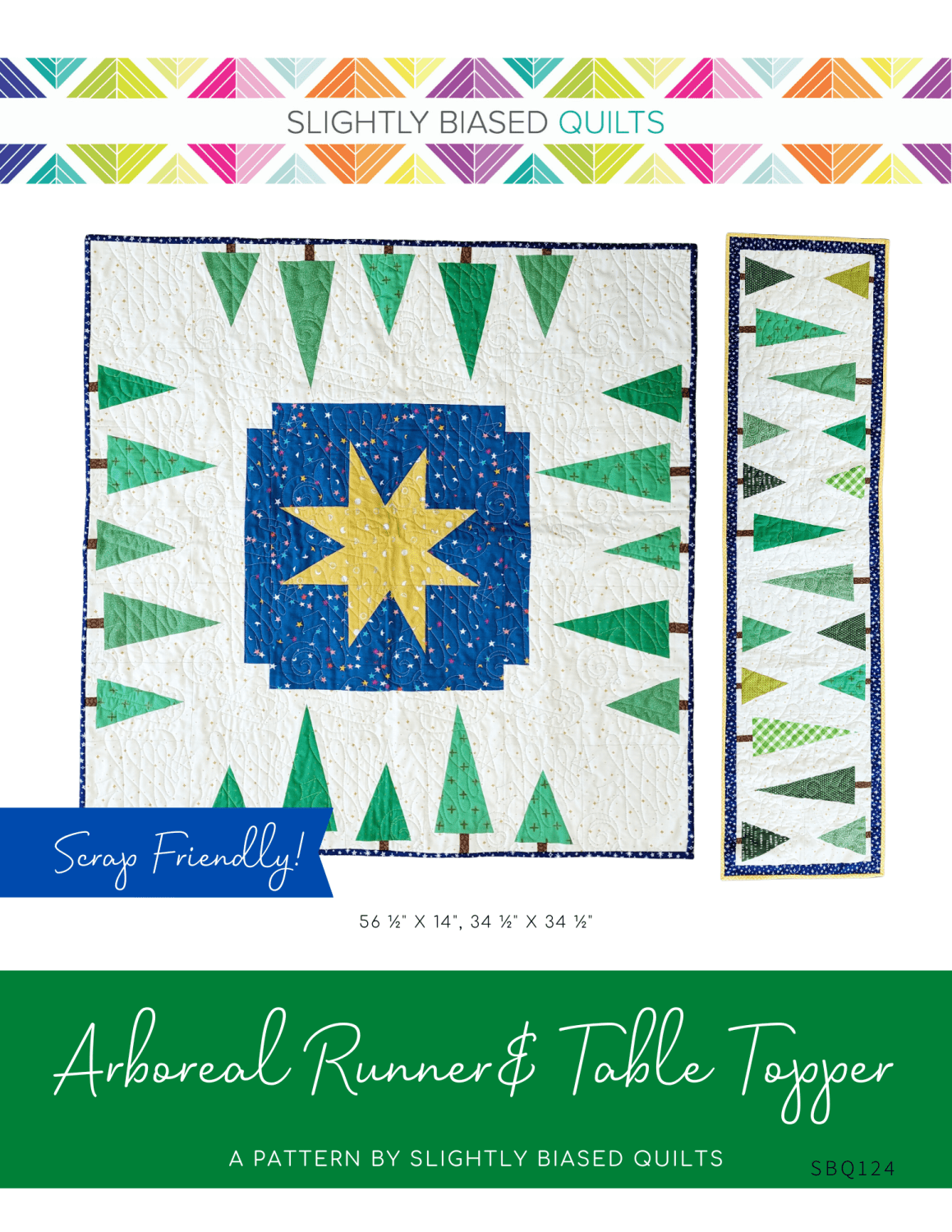 Arboreal Runner & Table Topper Pattern - Nebraska Quilt Company - PUB08192