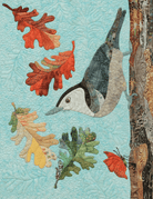 Autumn Nuthatch November Machine Embroidery USB - Nebraska Quilt Company - PUB19391