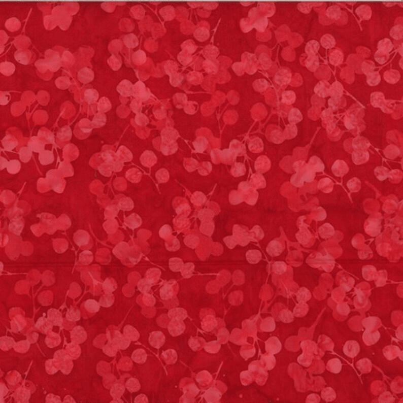 Bali Batik Breeze Eucalyptus Red - V2531 - 5 - Hoffman Fabrics - Nebraska Quilt Company - F08121