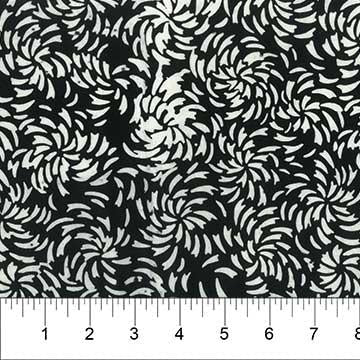 Banyan Classics Licorice Fans - 81201 - 999 - Banyan Batiks - Nebraska Quilt Company - F01794