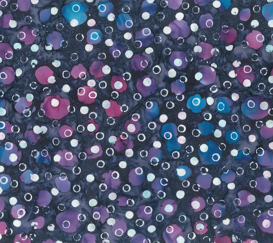 Banyan Dot Necessities II Midnight Mauve/Blue/Purple - 80753 - 89 - Banyan Batiks - Nebraska Quilt Company - F01850
