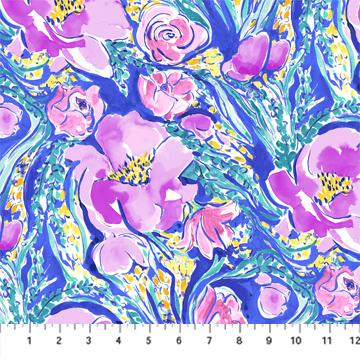 Beautiful Moments Floral Purple Multi - 90723 - 80 - QT Fabrics - Nebraska Quilt Company - F06094