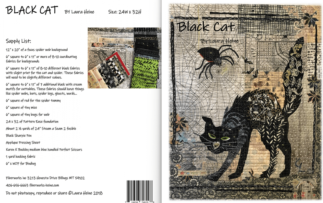 Black Cat Collage Pattern - Nebraska Quilt Company - PUB03774