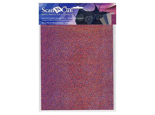 Brother ScanNCut Iron - On Transfer Sample Pack Glitter & Holographic - Nebraska Quilt Company - ACATSP01
