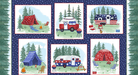 Camp USA Dark Blue Camping Blocks - CAMPUSA - B - 3060 - 77 - Blank Quilting - Nebraska Quilt Company - F04270
