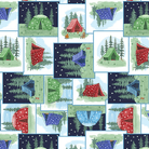 Camp USA Dark Blue Camping Patch - CAMPUSA - B - 3069 - 77 - Blank Quilting - Nebraska Quilt Company - F04278