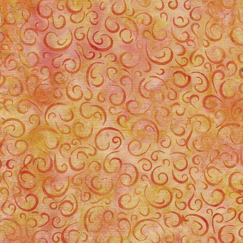 Celebrate Streamers Orange Marmalade - 122265256 - Island Batik - Nebraska Quilt Company - F04698