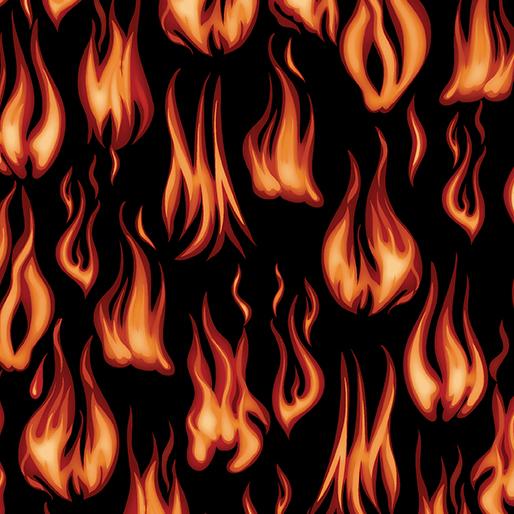 Chillin & Grillin Hot, Hot, Hot Black - 14351 - 12 - Benartex - Nebraska Quilt Company - F07740
