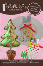 Christmas Collection on CD: Shabby Stuffed Trees, Flatware Holders, and Gift Card Holders - Nebraska Quilt Company - PUB18306