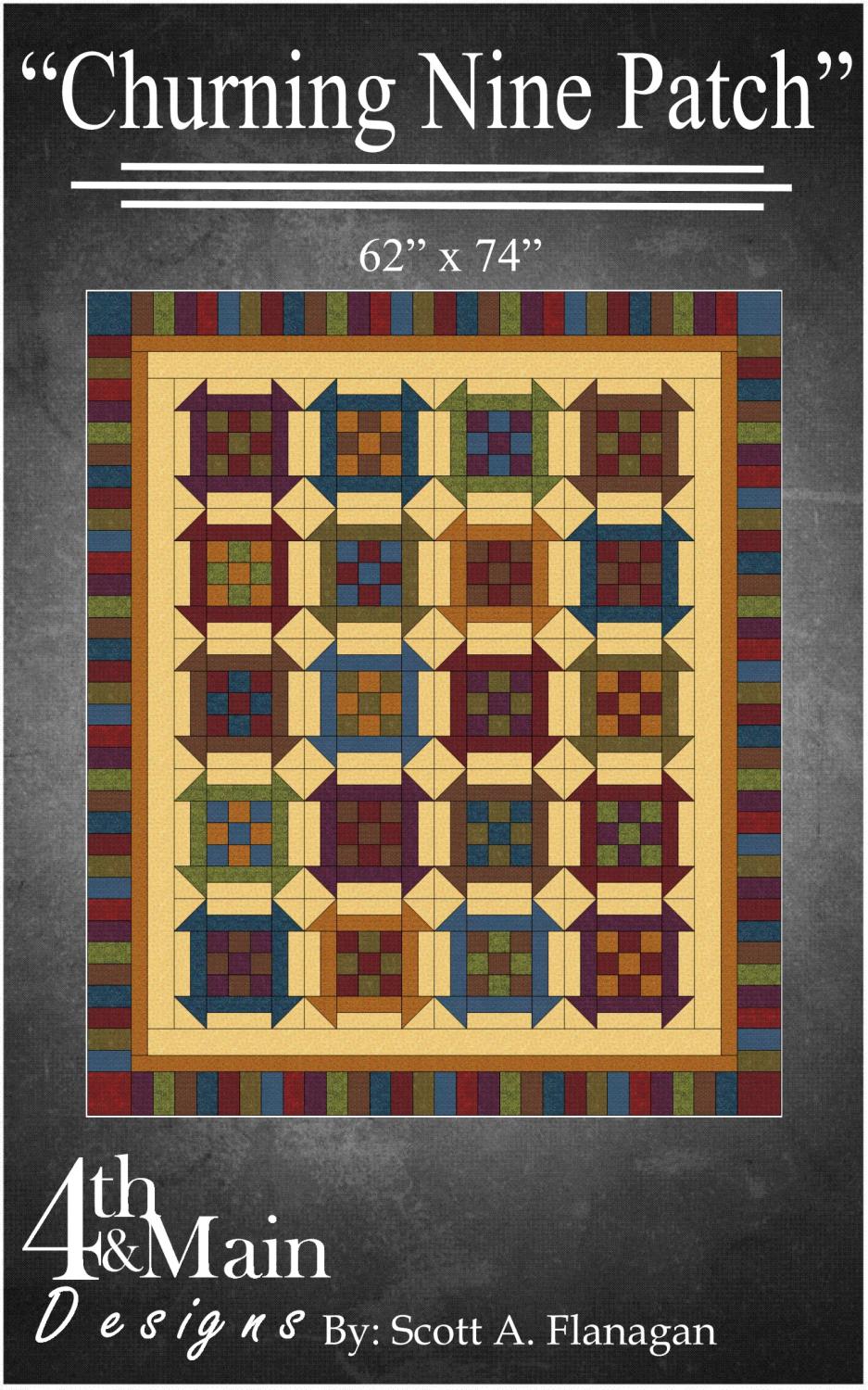 Churning 9 - Patch Pattern - Nebraska Quilt Company - PUB30227