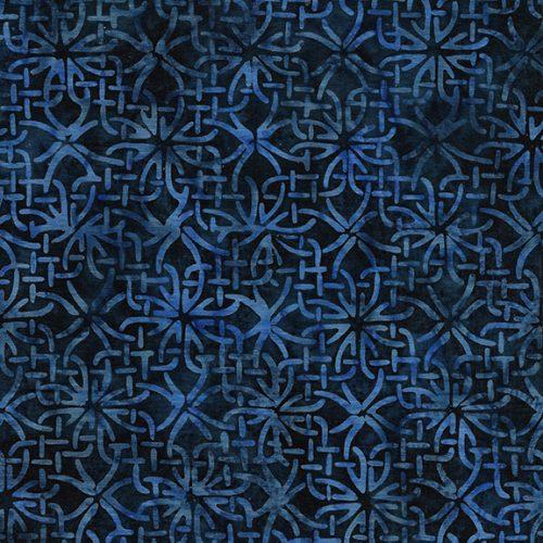 Citron Breeze Celtic Medium Square Blue Marine - 112305575 - Island Batik - Nebraska Quilt Company - F06454