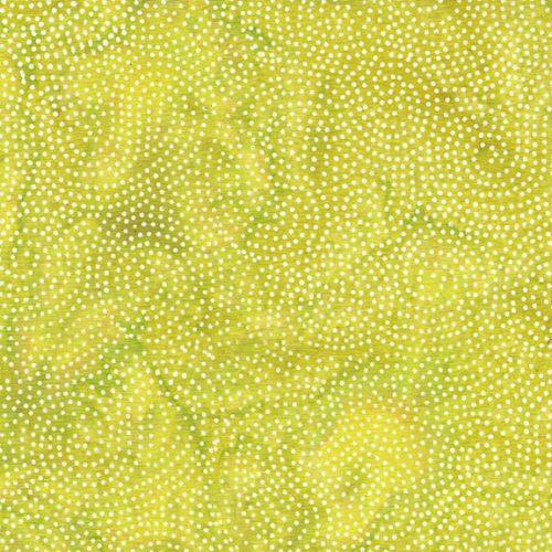 Citron Breeze Paisley Dot Green Chartreuse - 112355620 - Island Batik - Nebraska Quilt Company - F06464