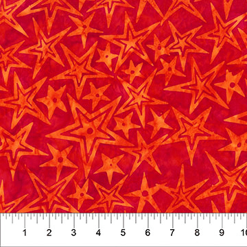 City Spirit Starlight Wild Orange - 83061 - 59 - Banyan Batiks - Nebraska Quilt Company - F07350