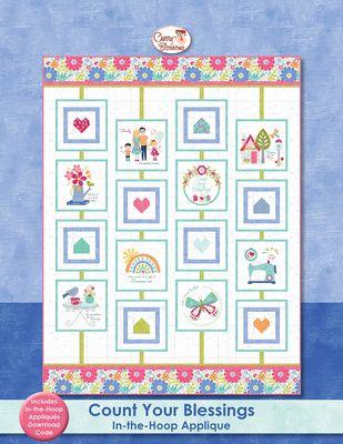 Count Your Blessings In - The - Hoop Applique Pattern - Nebraska Quilt Company - PUB01188