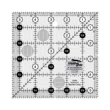 Creative Grids Quilt Ruler 5 1/2" Square - Nebraska Quilt Company - N02103