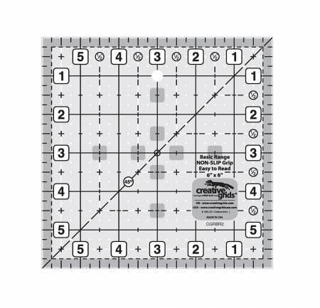 Creative Grids Ruler 6" X 6" - Nebraska Quilt Company - N15606