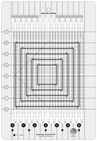 Creative Grids Stripology Quarters Mini Quilt Ruler - Nebraska Quilt Company - Creative Grids Stripology Quarters Mini Quilt Ruler