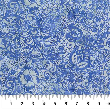 Crossroads Jacobeau Floral Got the Blues - 80902 - 44 - Banyan Batiks - Nebraska Quilt Company - F03060