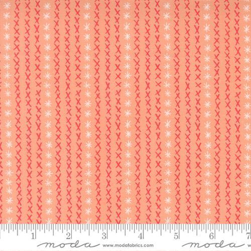 Dandi Duo Stripes Peach - 48755 14 - Moda Fabrics - Nebraska Quilt Company - F04801