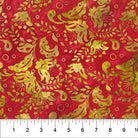 Deck The Halls Folk Art Floral Ginger - 83020 - 55 - Banyan Batiks - Nebraska Quilt Company - F04965