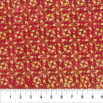Deck The Halls Star Grid Dark Red - 83025 - 25 - Banyan Batiks - Nebraska Quilt Company - F04981
