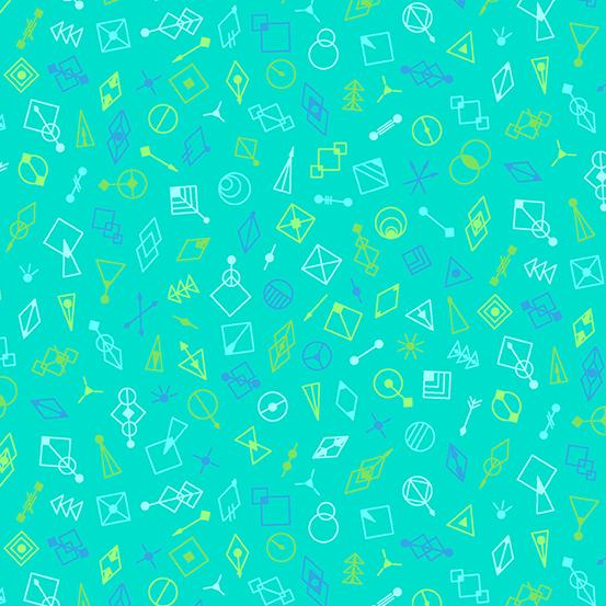 Deco Glo II Talisman Blue Java Glitter - CS - 787 - T - Andover Fabrics - Nebraska Quilt Company - F05142