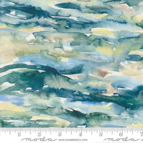 Desert Oasis Reflections on the Water Blender Watercolor Light Green - 39768 11 - Moda Fabrics - Nebraska Quilt Company - F04891