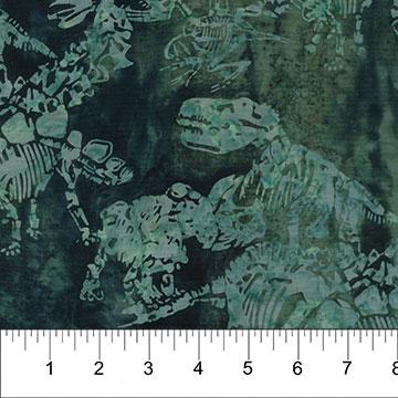 Dinosaurus Fossilized Midnight - 83100 - 49 - Banyan Batiks - Nebraska Quilt Company - F04235