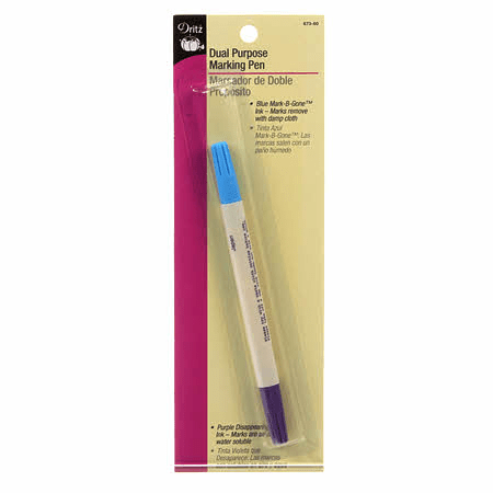 Blue & Purple Dual Purpose Marking Pen - Nebraska Quilt Company - N00109