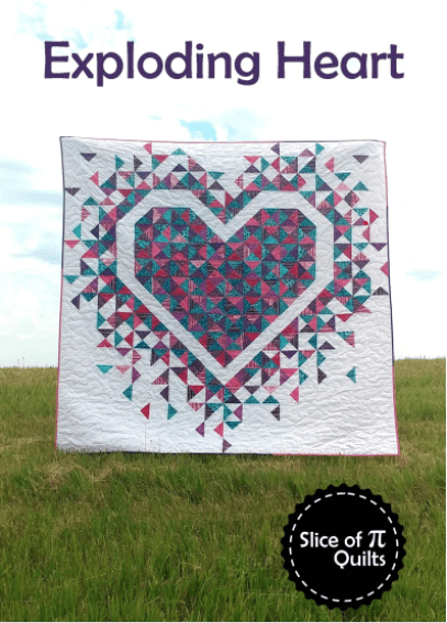 Exploding Heart Quilt Pattern - Nebraska Quilt Company - PUB00134