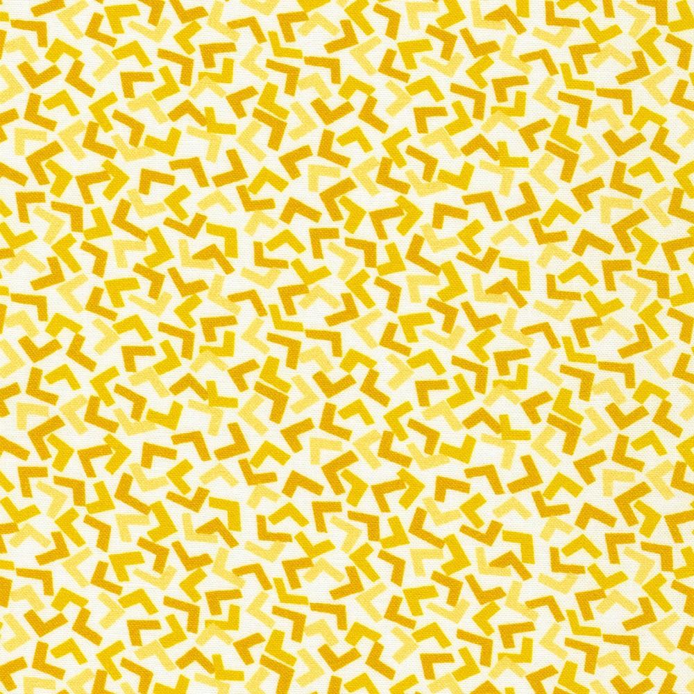Flowerhouse: At the Cottage Angles Yellow - FLHD - 22082 - 5 - Robert Kaufman - Nebraska Quilt Company - F06367