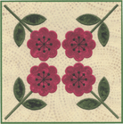 FourSquare Flower CD Pattern - Nebraska Quilt Company - PUB10222