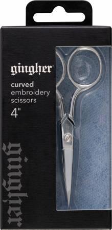 Gingher 4" Curved Embroidery Scissors - Nebraska Quilt Company - N08336