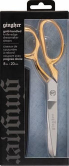 Gingher 8in Gold - Handled Knife - edge Dressmaker Shears - Nebraska Quilt Company - N00674