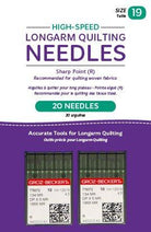 Handi Quilter High - Speed Size 19 Sharp Point (R) Needles - 20 Count - Nebraska Quilt Company - AQM13258-2