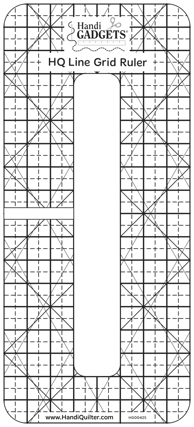Handi Quilter Line Grid Ruler 6" x .5" - Nebraska Quilt Company - Handi Quilter Line Grid Ruler 6" x .5"