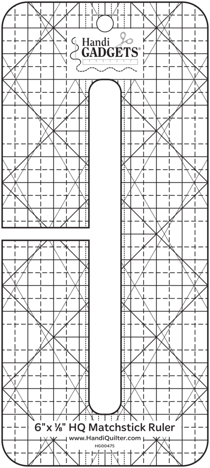 Handi Quilter Matchstick Ruler 6" x .125" - Nebraska Quilt Company - Handi Quilter Matchstick Ruler 6" x .125"