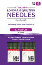 Handi Quilter Standard Size 12 Sharp Point (R) Needles - 20 Count - Nebraska Quilt Company - AQM00239-2