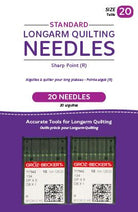 Handi Quilter Standard Size 20 Sharp Point (R) Needles - 20 Count - Nebraska Quilt Company - AQM00272-2