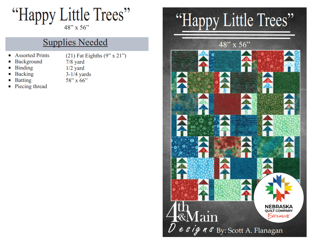 Happy Little Trees Pattern - Nebraska Quilt Company - PUB05226