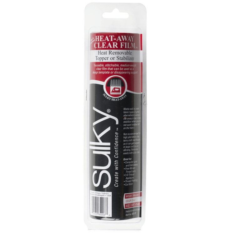 Heat - Away Clear Film Brush Off Stabilizer 7 7/8in x 9yds - Nebraska Quilt Company - N12512
