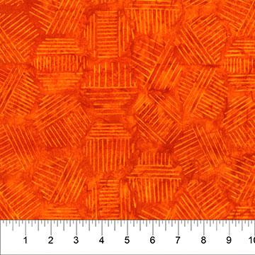 Hexies Pumpkin - 81700 - 58 - Banyan Batiks - Nebraska Quilt Company - F06068